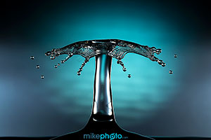 Water drop photography.