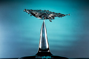 Water drop photography.